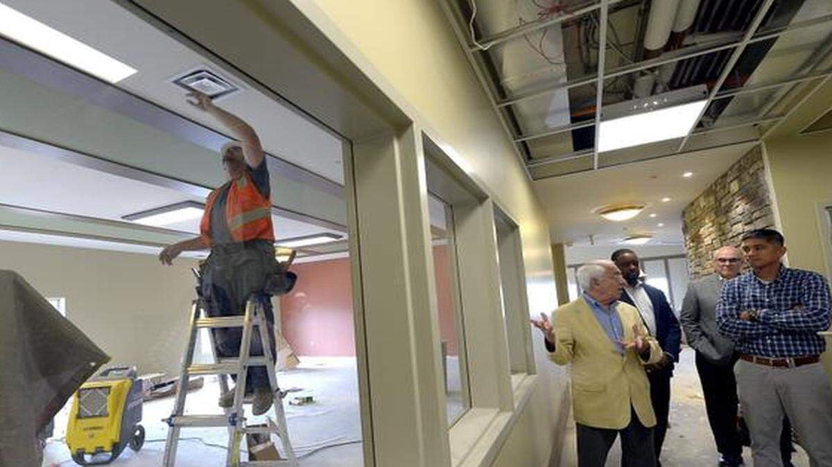 
Construction continues on the new St. Michael’s Veterans Center, which is expected to house previously homeless veterans by the end of June.
