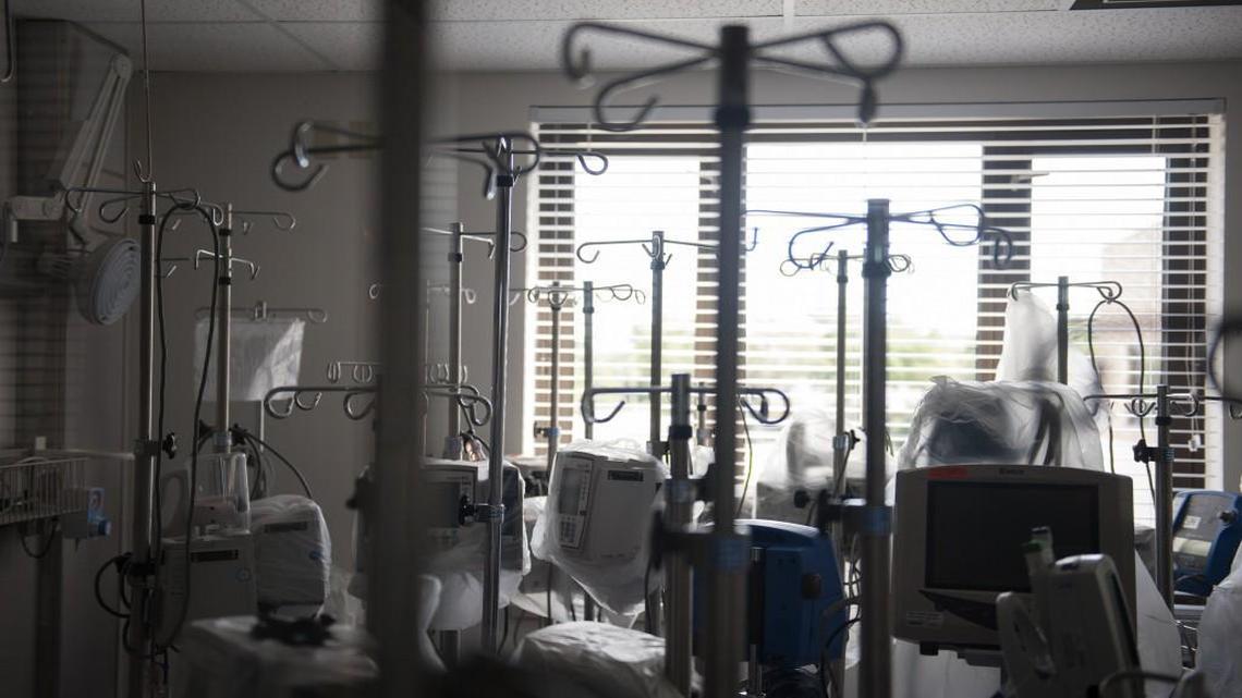 Medical equipment was gathered into storage last year as Mercy Hospital in Independence, Kan., prepared to shut its doors.