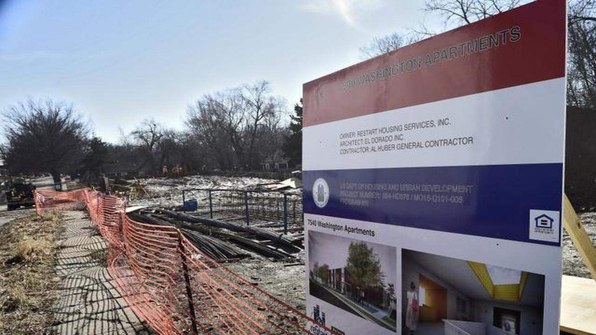 
A construction crew this month laid the foundation for a reStart 14-unit apartment building at 7540 Washington in Waldo.
