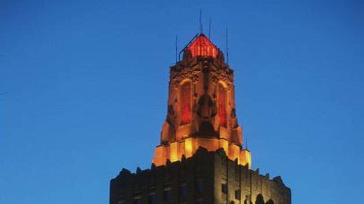 
Colored lights once featured atop the Power & Light Building will return as it is renovated.
