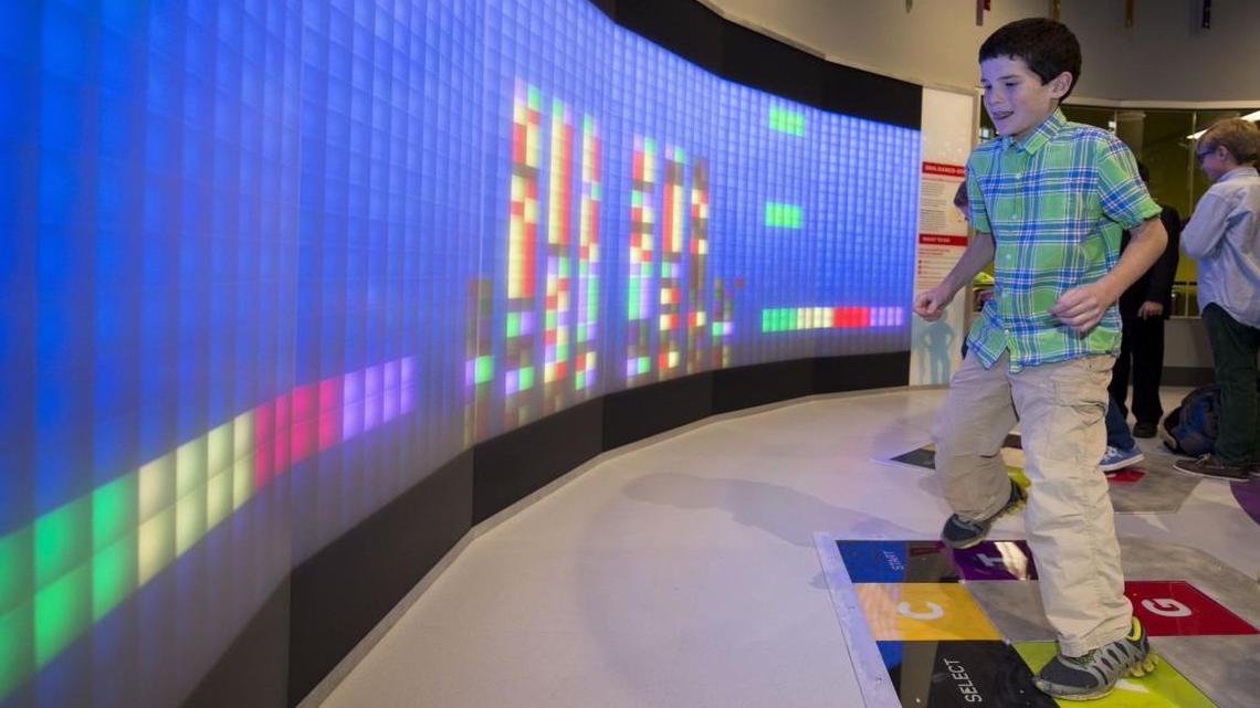 
Some Science City exhibits, such as this genetics game, were inspired by young people competing in the “Battle of the Brains” game.
