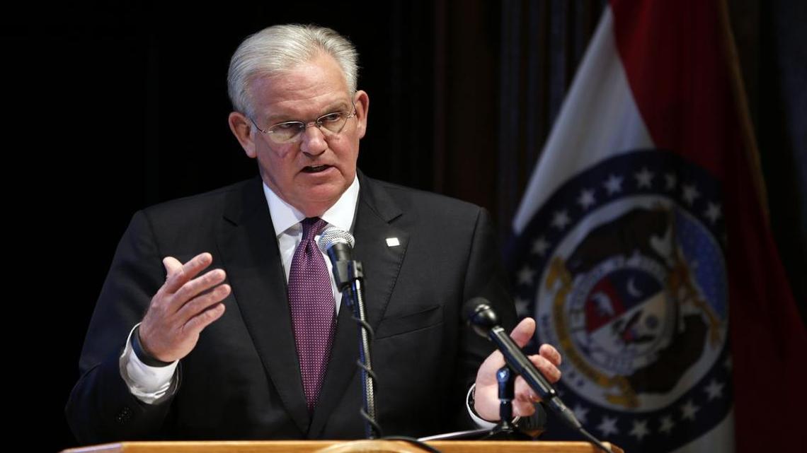 
Gov. Jay Nixon spoke to reporters at the conclusion of the 2015 Missouri legislative session.
