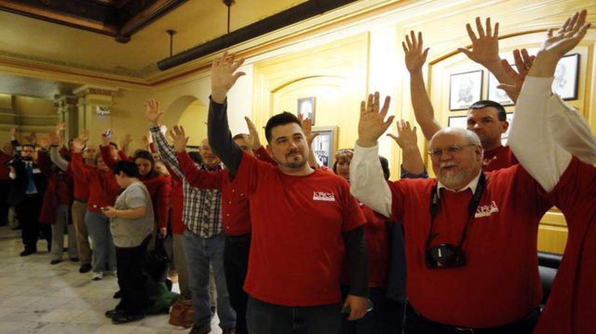 
Despite protests in the Kansas Capitol, teachers are bearing the brunt of budget cuts and ominous legislation.
