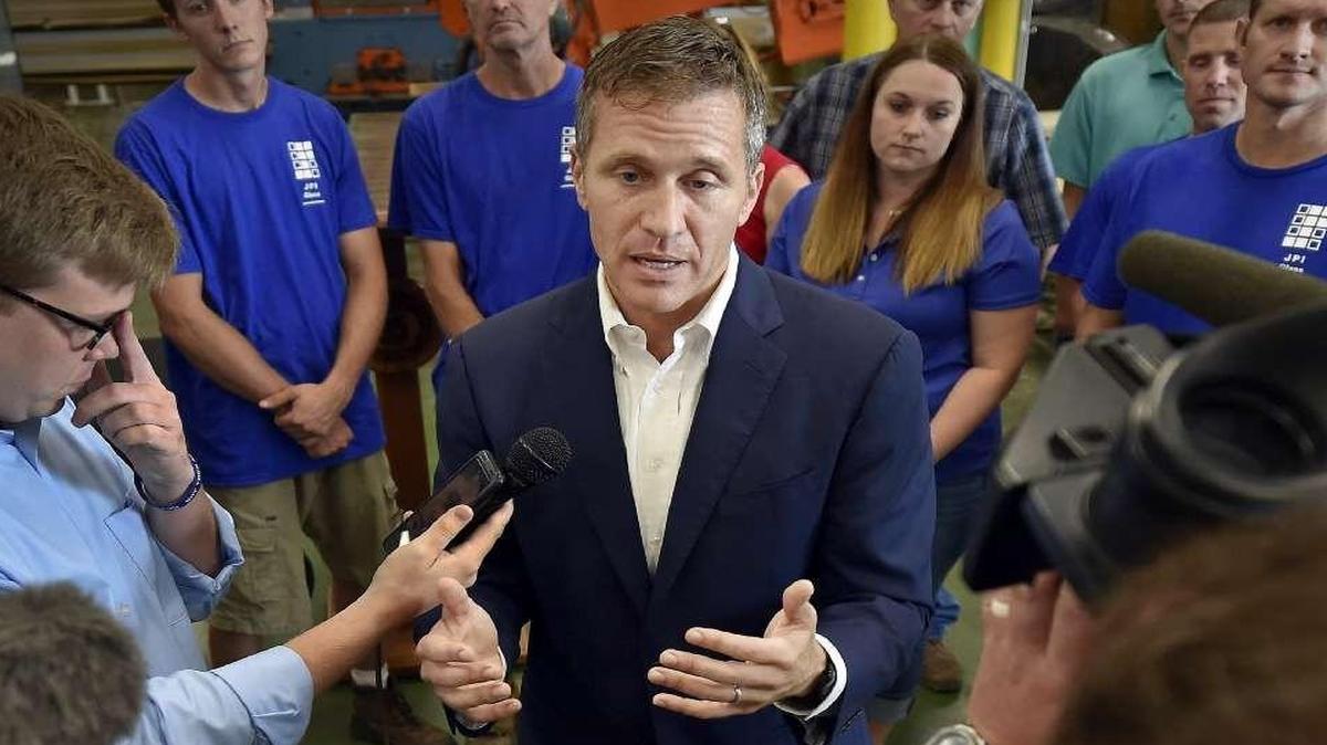 Missouri Gov. Eric Greitens met with reporters in the Kansas City area Wednesday, July 5. His call for a special session to deal with abortion has lasted stretched into its fourth week, with no end in sight.