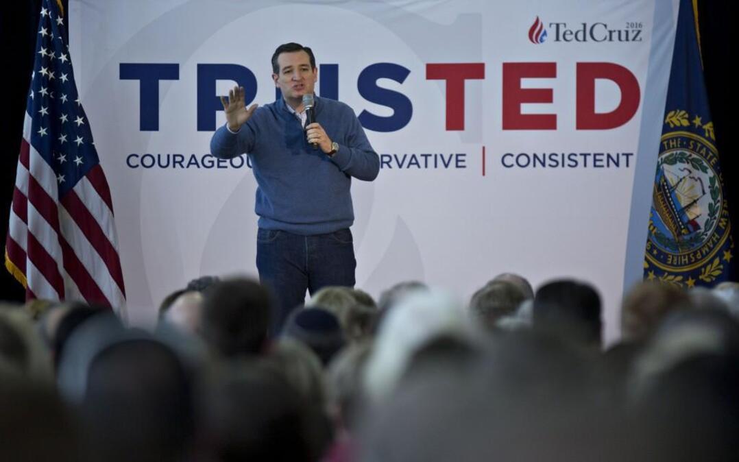 Sen. Ted Cruz campaigned last week in New Hampshire ahead of Tuesday’s presidential primaries for Republicans and Democrats.