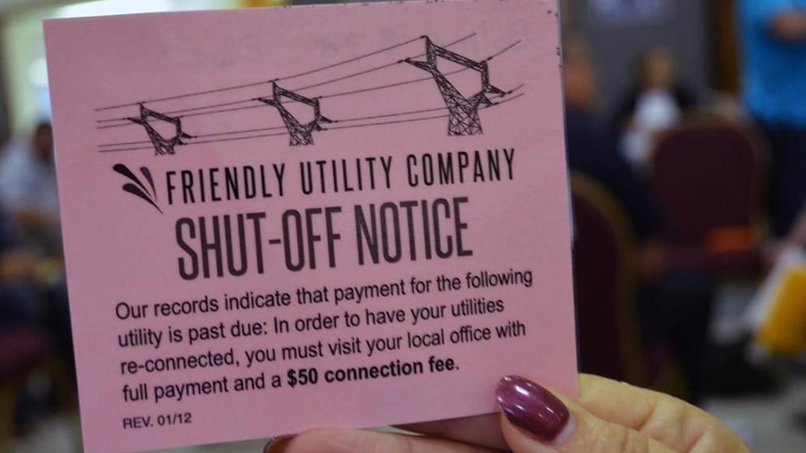 A utility shut-off notice is something that occurs to many families living paycheck-to-paycheck.