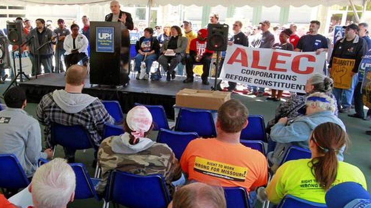 
An ALEC meeting in Kansas City this spring drew protesters. 

