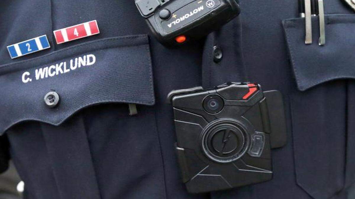 
Some police officers, such as this one in Burnsville, Minn., wear body cameras. 
