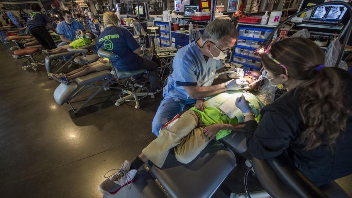 Better access to dental care, like this clinic for elementary school students, is a bright spot for the region’s health care over the last decade.