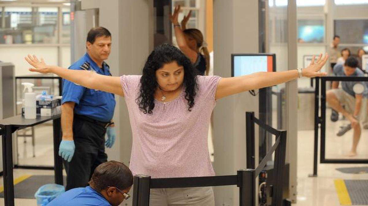 
Airline passengers went through the Transportation Security Administration security checkpoint at Hartsfield-Jackson Atlanta International Airport. It ranked second in the nation for firearms being found by security checkpoint screeners. Kansas City International Airport ranked 18th with 28 firearms found.

