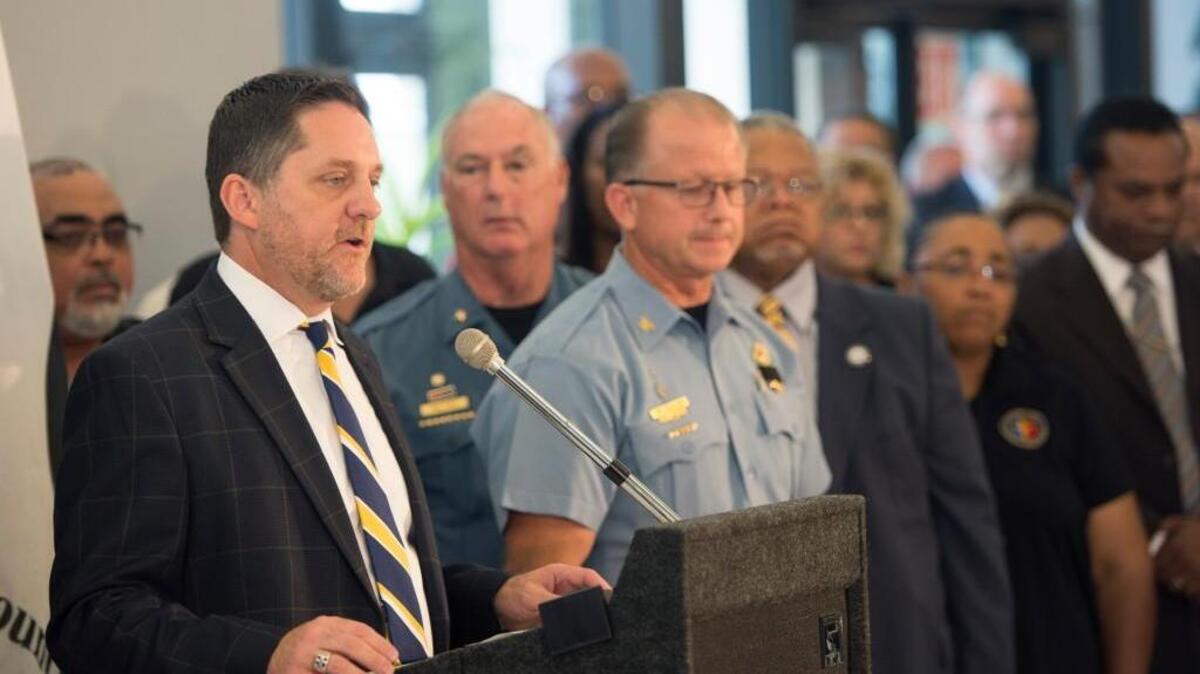 Mark Holland, the mayor of the Unified Government of Wyandotte County and Kansas City, Kan., spoke at a somber press conference on Wednesday.