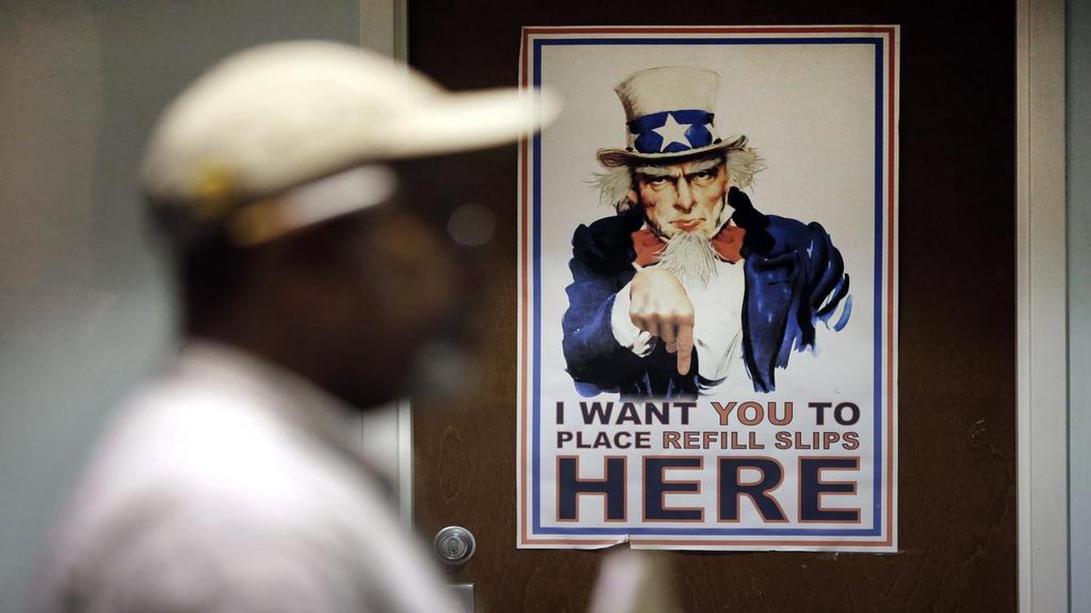 
A pharmacy waiting room at the Fayetteville, N.C., Veterans Affairs Medical Center. The number of patients facing long waits for treatment at VA clinics and hospitals has not dropped.
