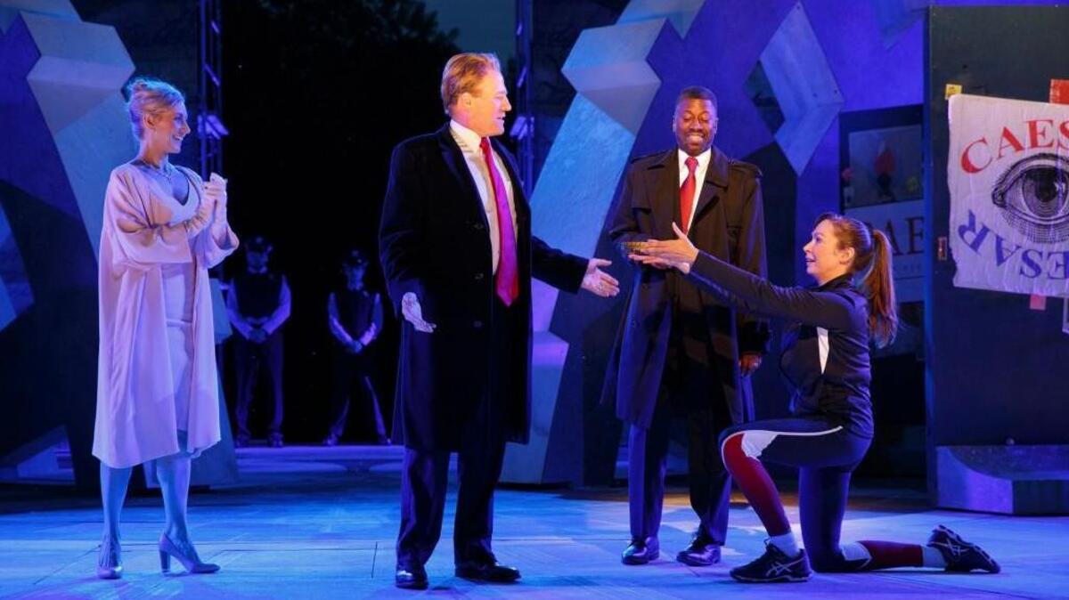 The idea that Caesar in a blond wig and red tie should be shut down in deference to someone who ran against careful, politically correct speech misunderstands both human behavior and Shakespeare, since the play is a powerful warning against political violence.