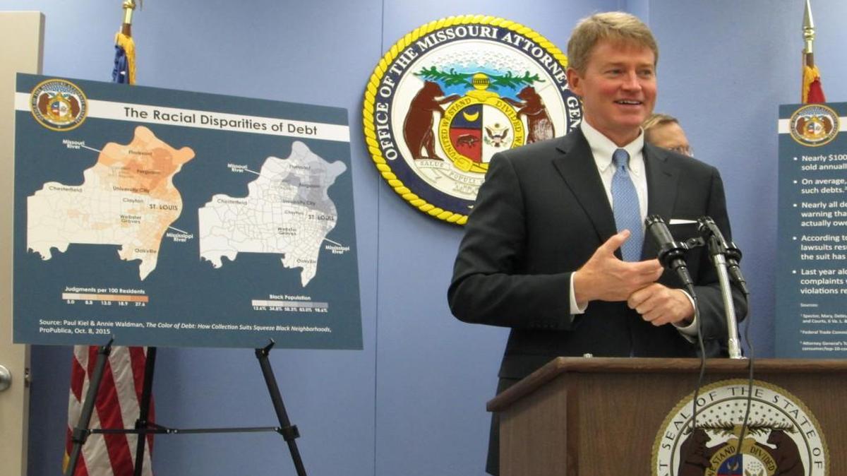 Missouri Attorney General Chris Koster outlines proposed measures to cut down on abusive debt collection practices.