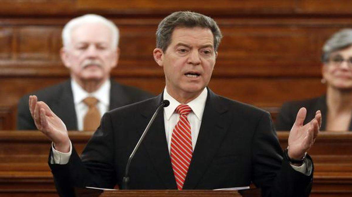 
Gov. Sam Brownback addressed a joint session of the Kansas House and Senate during his State of the State address.
