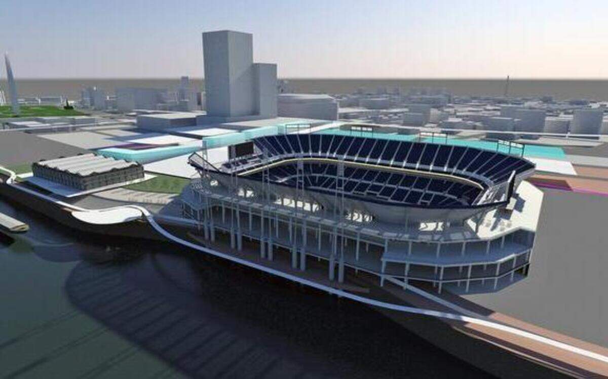 
St. Louis officials have a plan to build a $1 billion stadium along the Mississippi River. 
