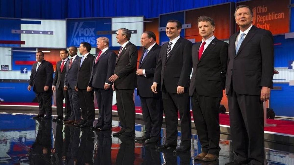 
The “top 10” GOP presidential candidates held an often feisty debate Thursday night in Cleveland.
