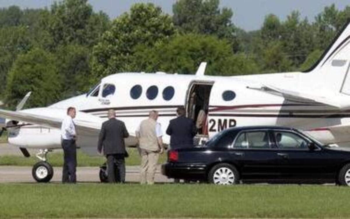
Missouri could save money by consolidating its fleet of aircraft used to fly Gov. Jay Nixon (fourth from right) and other officials. 
