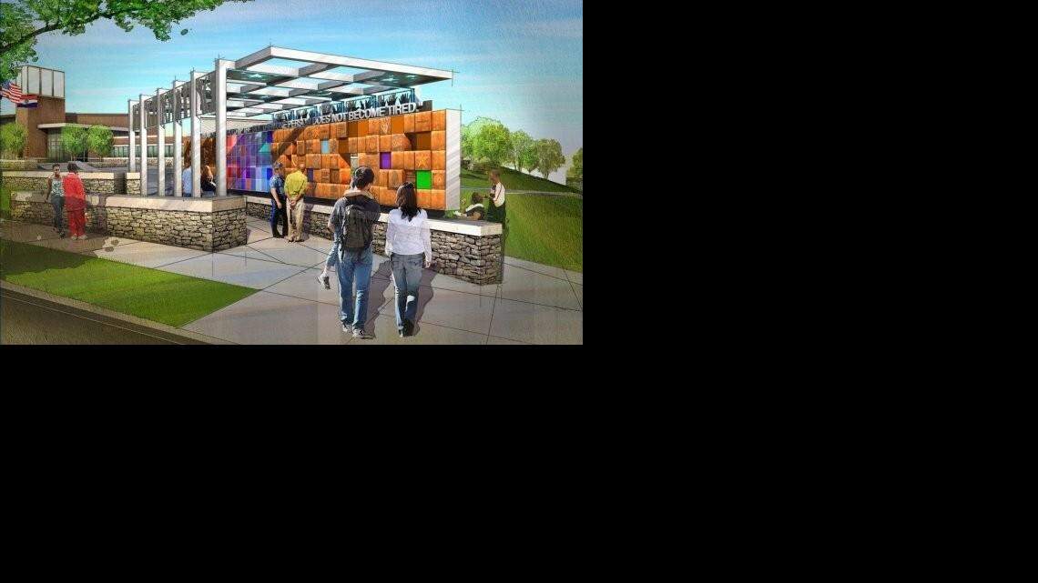 
Proposed artwork near the entrance to Kansas City’s under-construction East Patrol police station.
