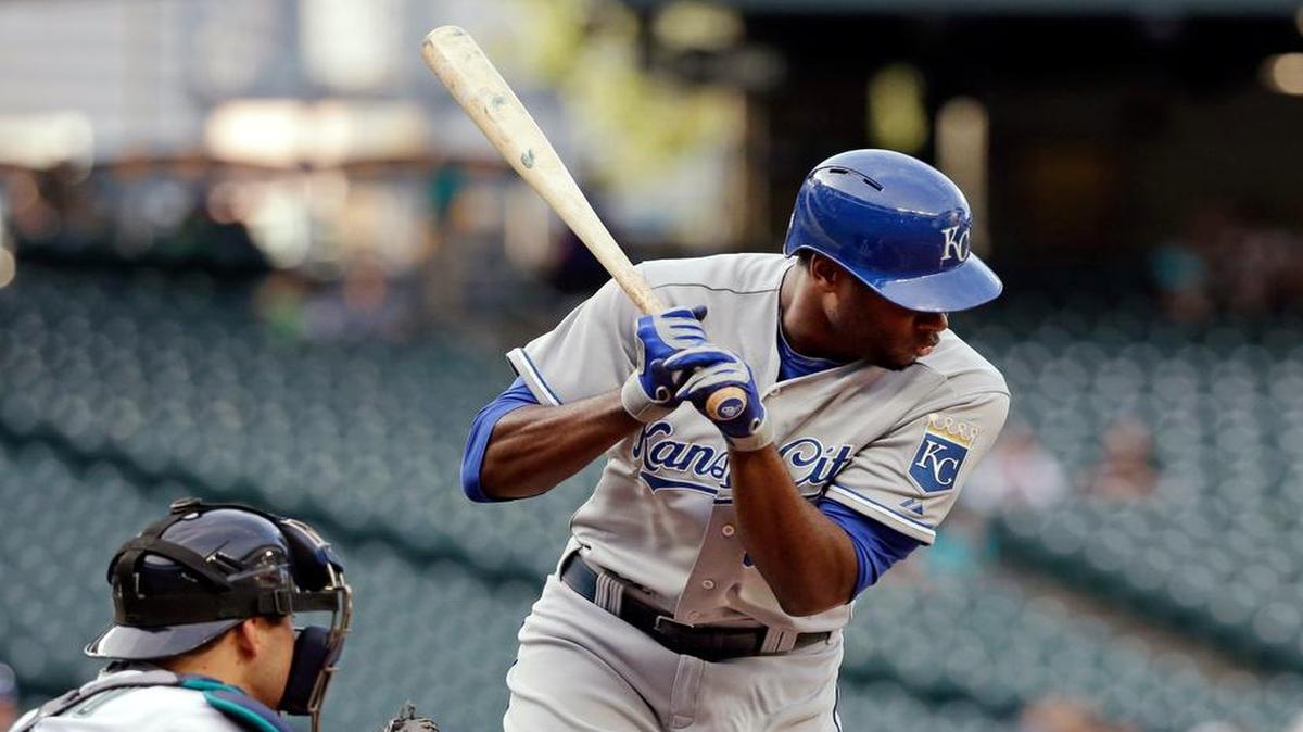
The Royals' Lorenzo Cain was hit by a pitch during Tuesday’s game against the Mariners in Seattle.
