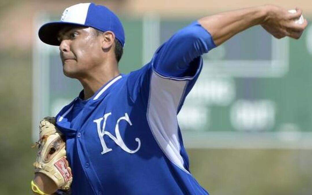 
Royals minor-league pitcher Sean Manaea threw in spring training in March.
