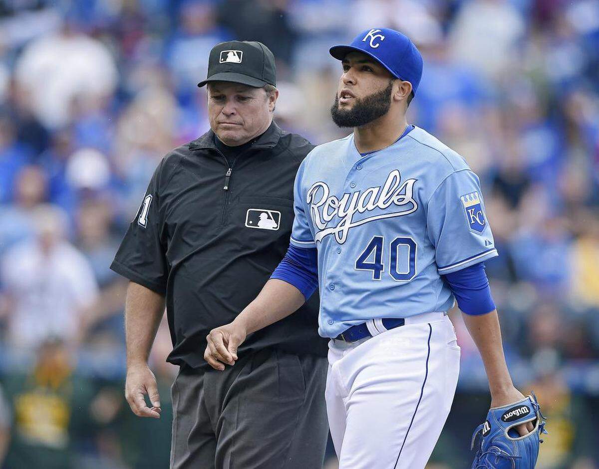 Kansas City Royals relief pitcher Kelvin Herrera