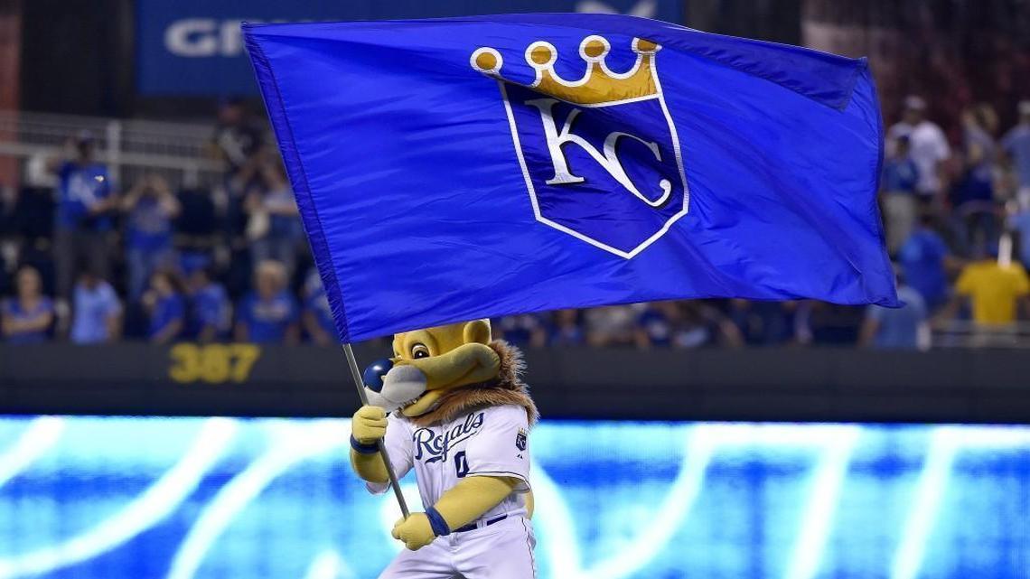 Royals mascot Sluggerrrr got to wave the team flag plenty during the 2015 season in which KC won its second World Series in franchise history.