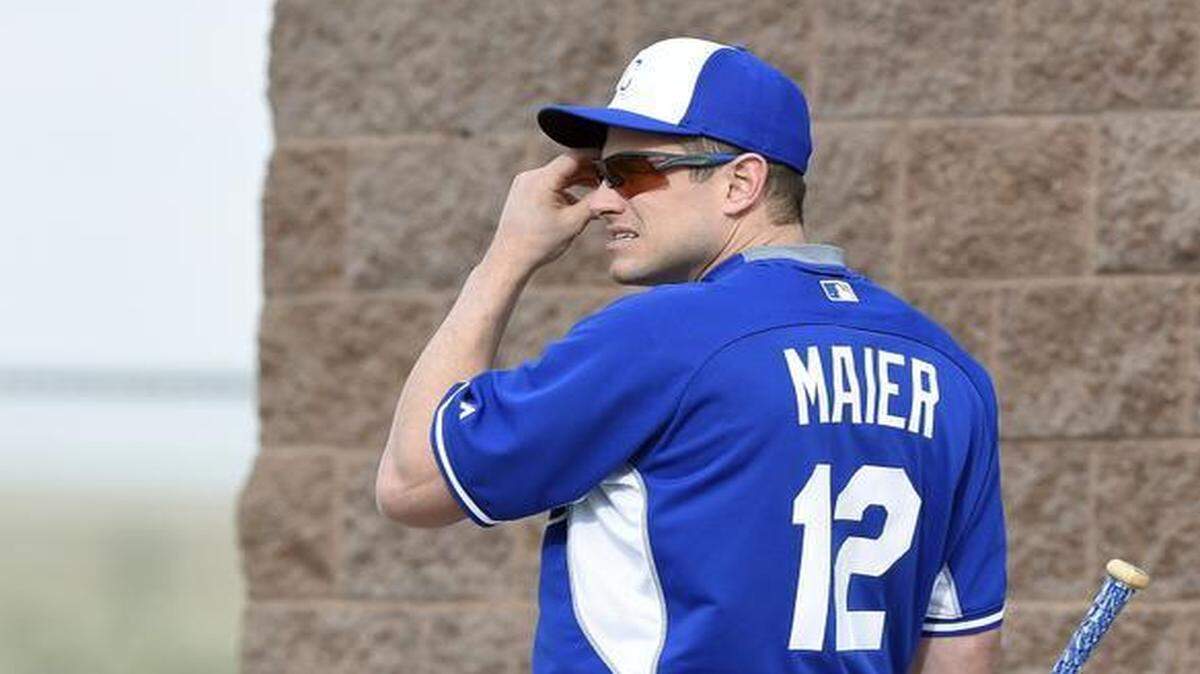 
Mitch Maier is helping as a coach during spring training for the Royals in Surprise, Ariz.
