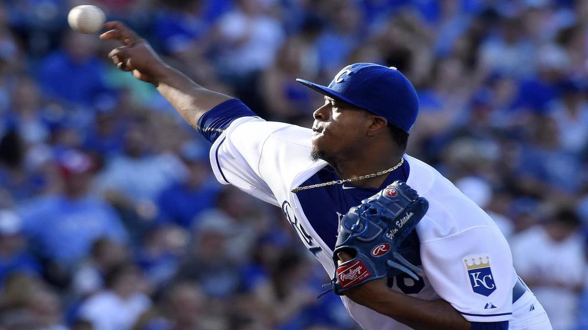 
Kansas City Royals starting pitcher Edinson Volquez .
