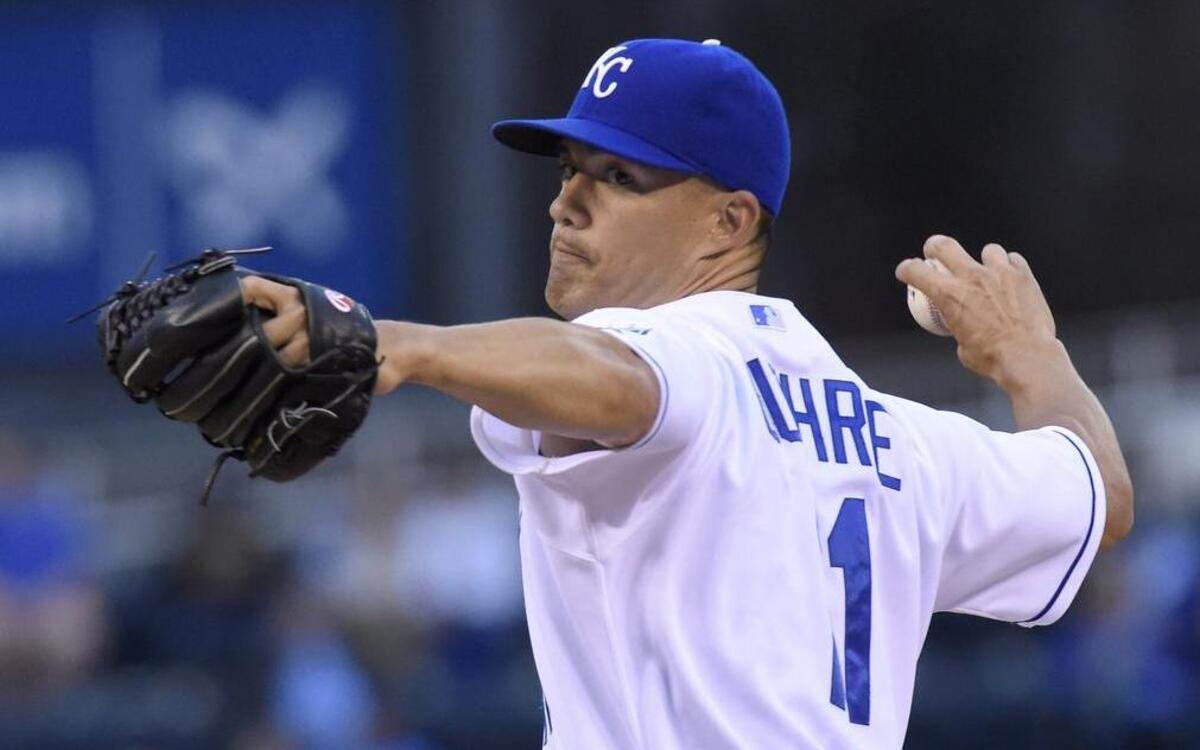 
Kansas City Royals starting pitcher Jeremy Guthrie.
