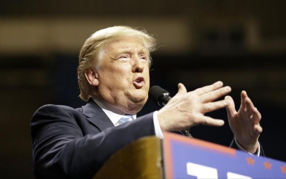 Republican presidential candidate Donald Trump spoke at a campaign rally in Fayetteville, N.C.