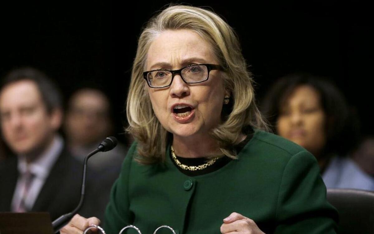 
Hillary Clinton at hearing.
