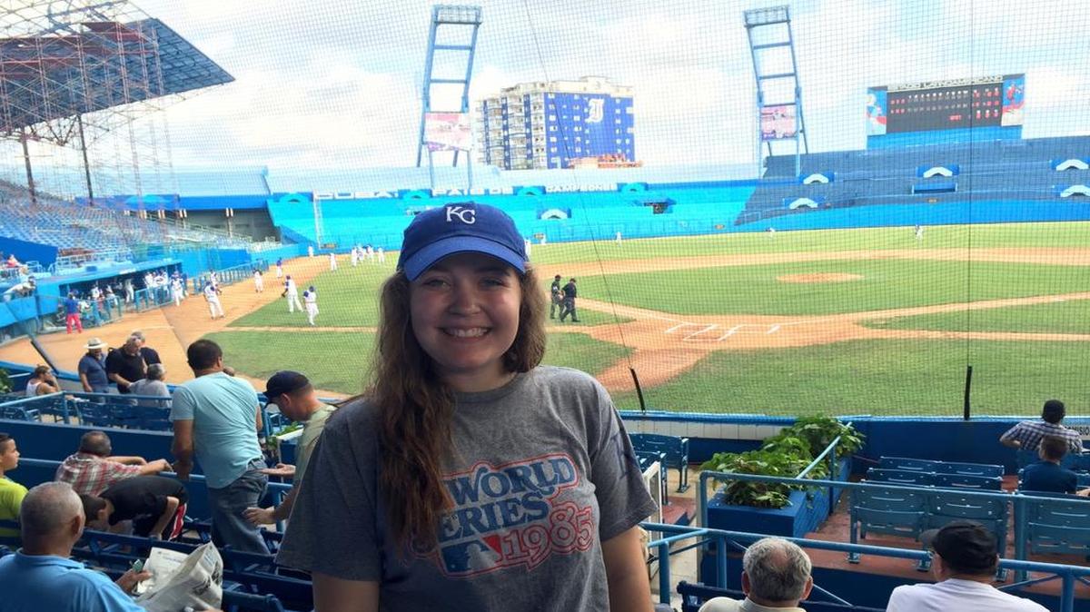 Anna Pankiewicz, a die-hard Royals fan and University of Kansas student, struck up many conversations in Cuba because of her KC cap: former Cuban baseball star Kendrys Morales played there.