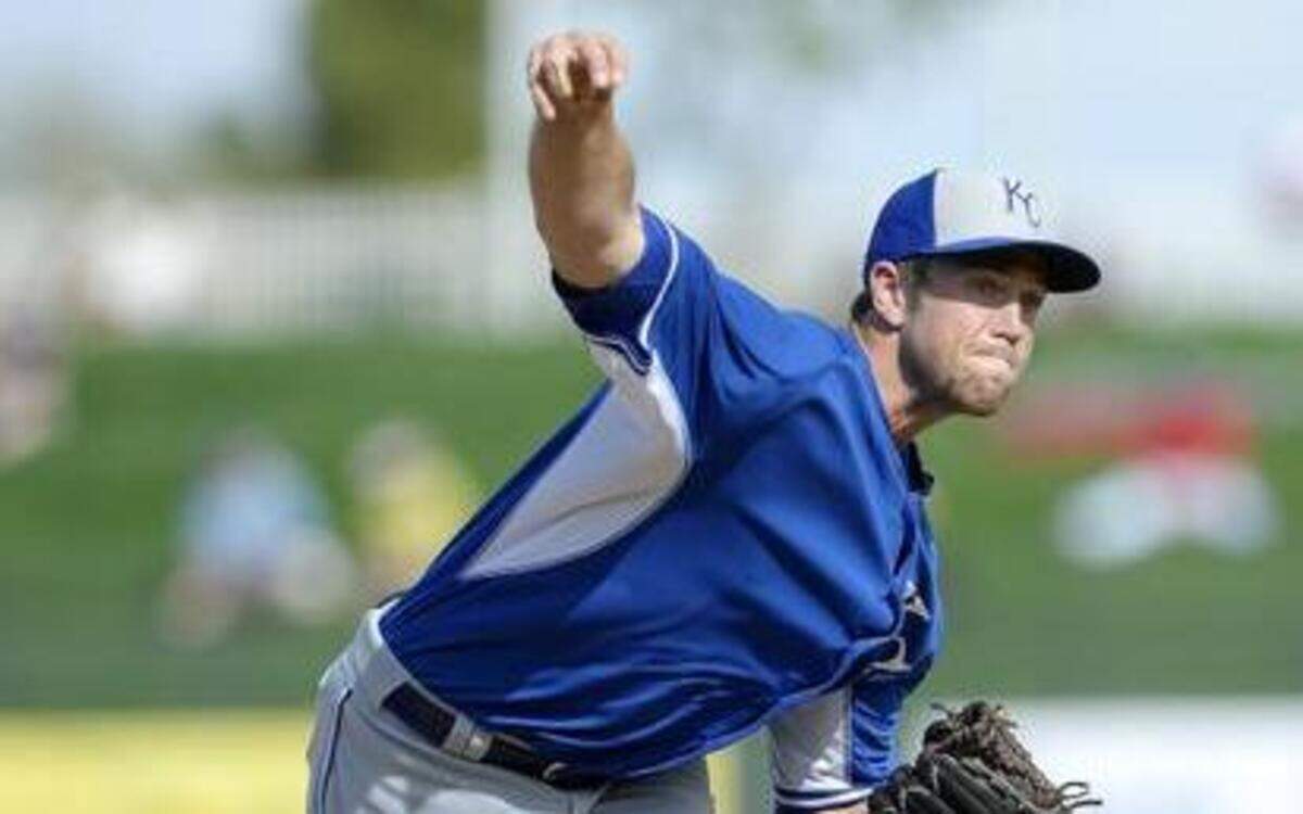 
Pitcher Jason Adam at spring training in February. 
