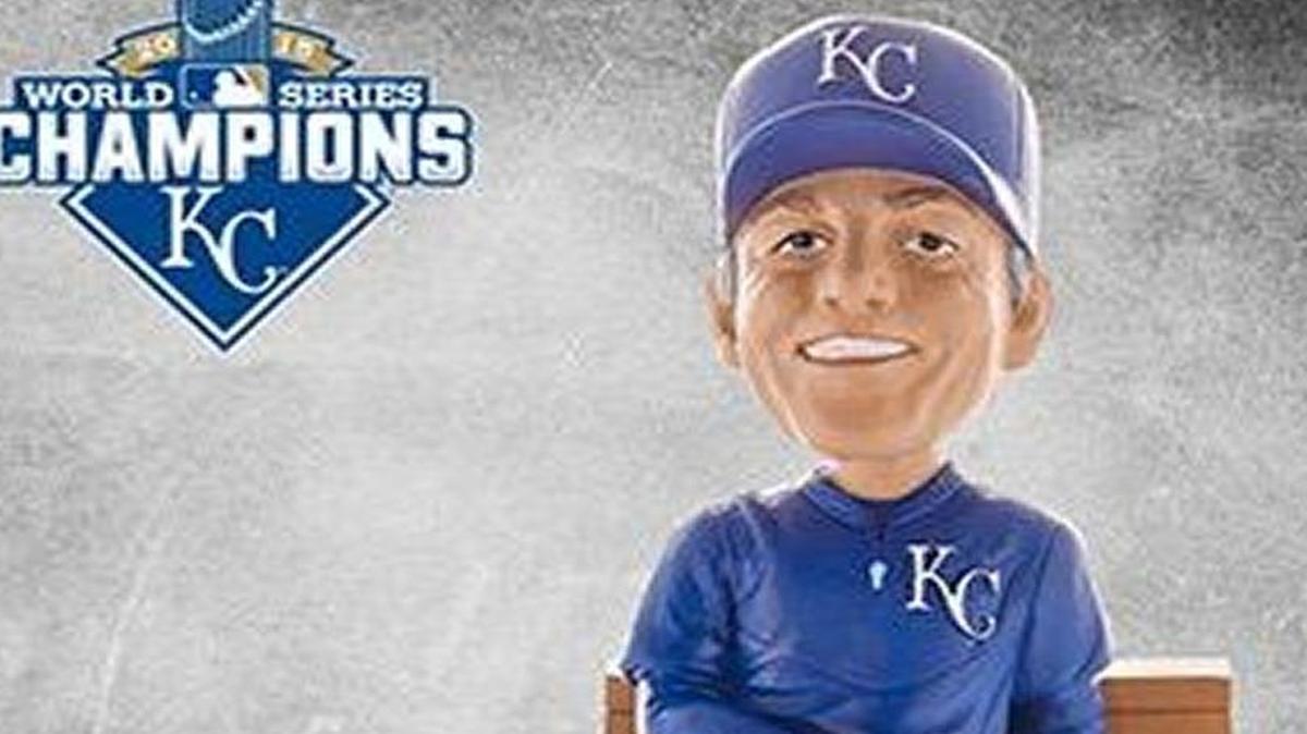 This is the Ned Yost bobblehead that fans can get this season.