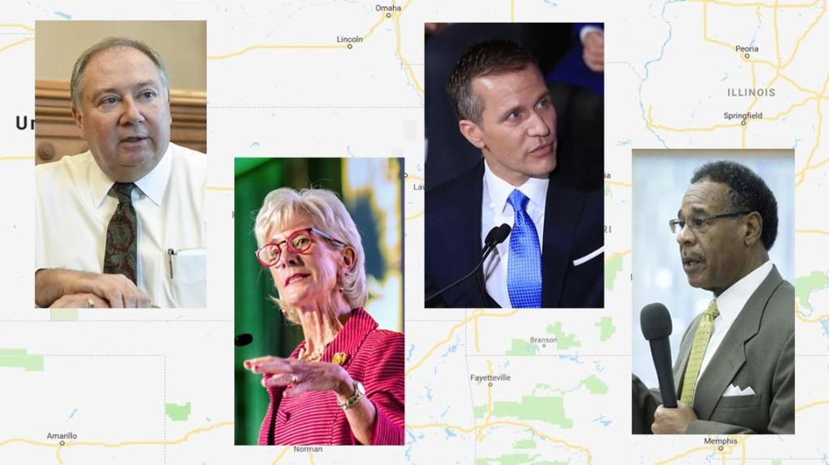 Kansas state Sen. Jim Denning, former Kansas Gov. Kathleen Sebelius, Missouri Gov. Eric Greitens and Missouri Congressman Emanuel Cleaver gave good quote in 2017.