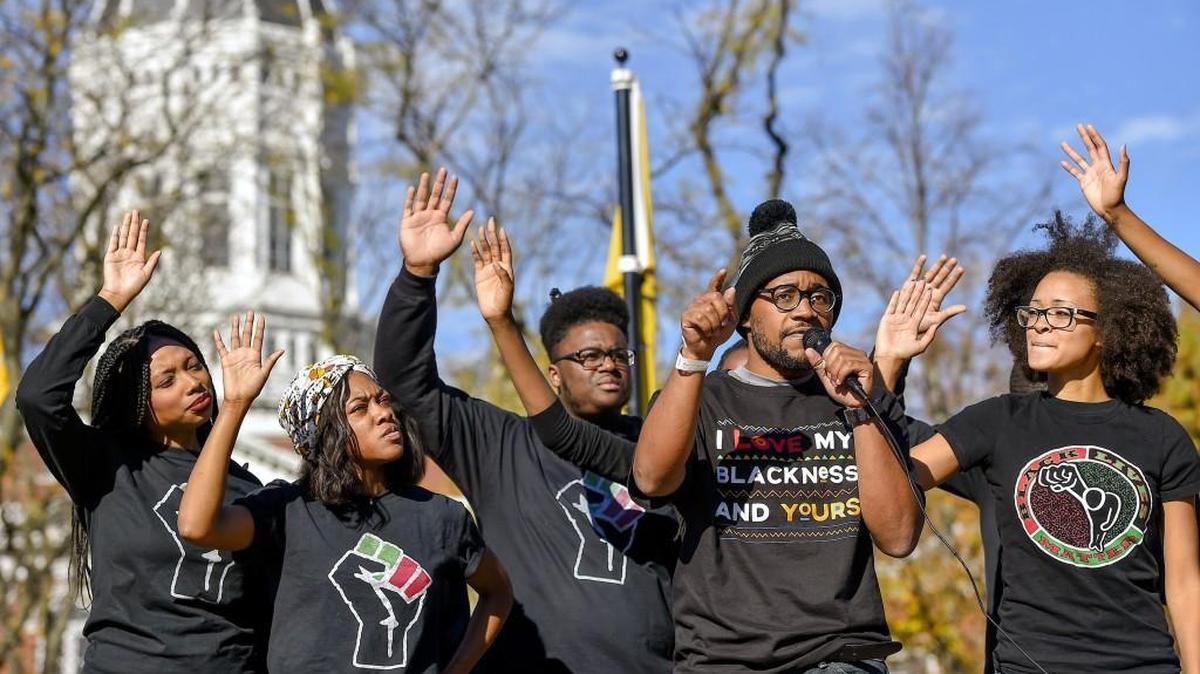 Members of Concerned Student 1950 led protests at the University of Missouri in November 2015 over issues of systemic racism, including a lack of African American faculty on the Columbia campus. Today black faculty numbers are slightly up.