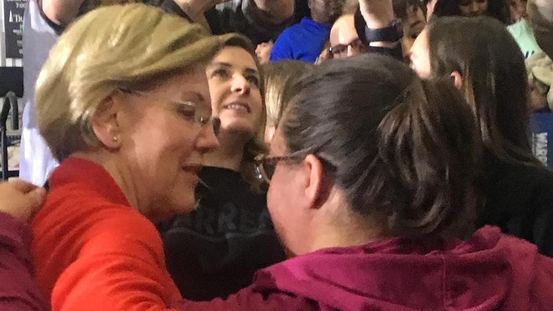 Sen. Elizabeth Warren had energy to spare at a recent appearance in Ankeny, Iowa.
