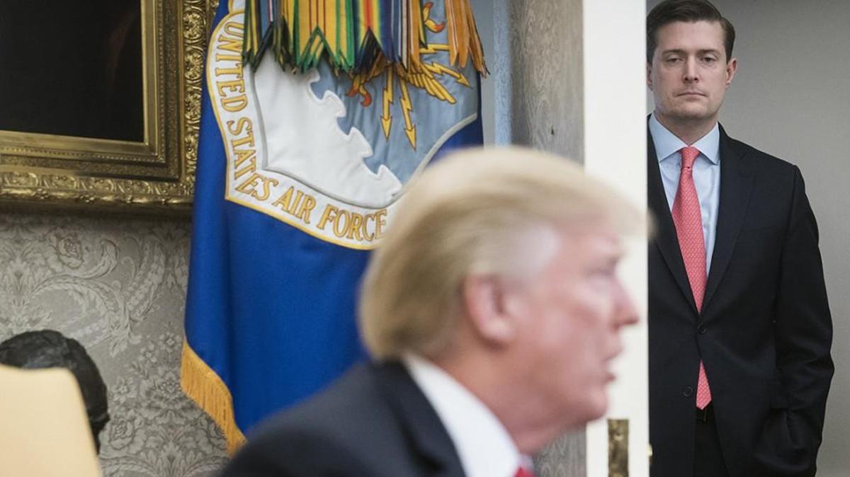 Former White House staff secretary Rob Porter, right.