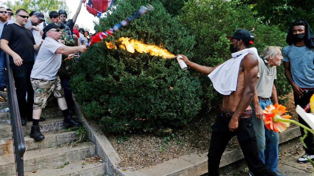 Some antifa groups have problems. But white supremacists like American Vanguard and Identity Evropa and TheRightStuff are a problem.
