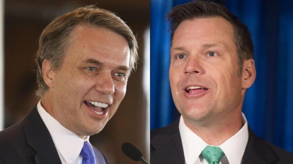 Gov. Jeff Colyer and Secretary of State Kris Kobach