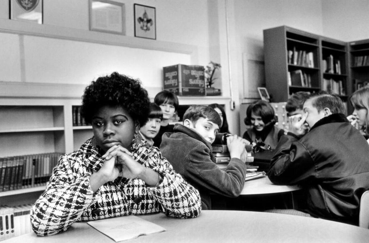 Linda Brown (left), the Kansas girl at the center of the 1954 U.S. Supreme Court ruling that struck down racial segregation in schools, is pictured in this undated file photo, location unknown. Brown died Sunday at age 76.