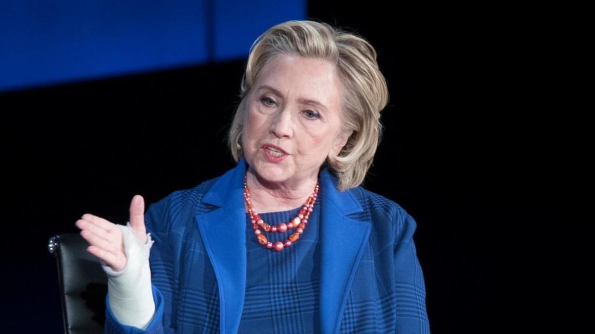 Hillary Clinton speaks during the ninth annual Women in the World Summit, Friday, April 13, 2018, in New York. (AP Photo/Mary Altaffer)