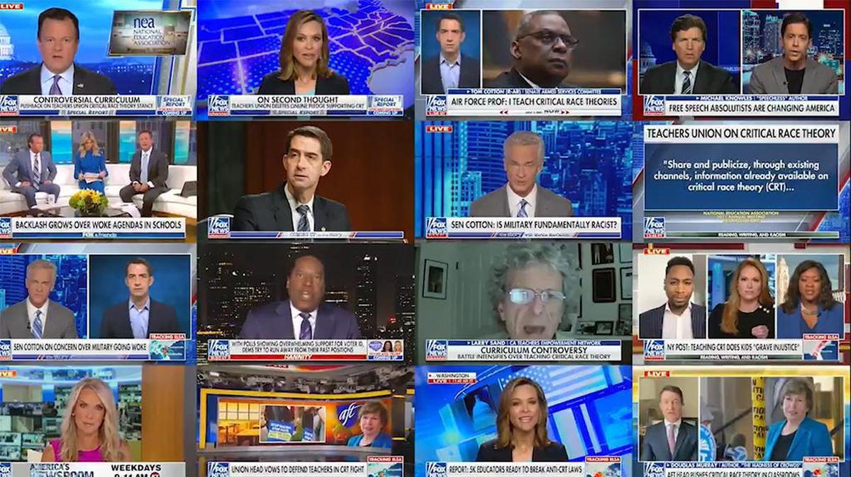 Twitter user @abughazalehkat compiled this video of Fox News figures talking about critical race theory, all taken just from July 7.