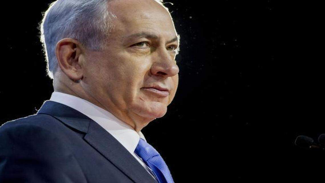 
Benjamin Netanyahu, Israel’s prime minister, paused last week while speaking during the American Israel Public Affairs Committee  policy conference at the Washington Convention Center in Washington, D.C. Netanyahu also lashed out at the emerging U.S.-led nuclear deal with Iran in Congress last week.
