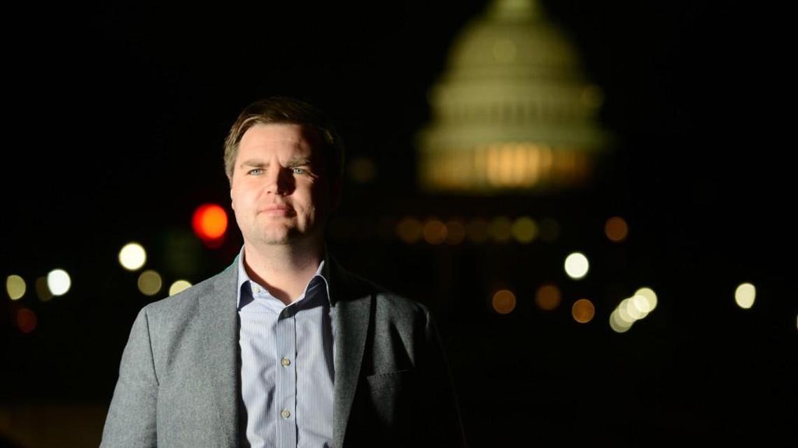 J.D. Vance, author of "Hillbilly Elegy," in Washington. A self-described conservative, Vance concludes that his family and peers are trapped in poverty due to their own poor choices and attitudes.