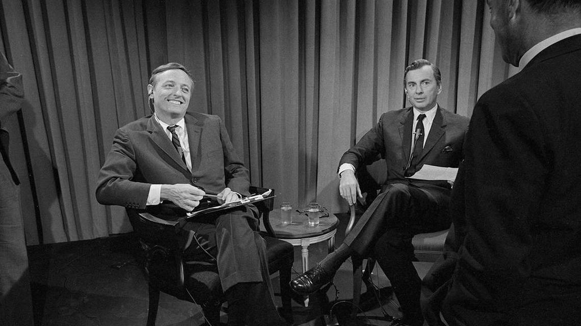 William F. Buckley Jr., left, and Gore Vidal. Buckley led the charge to purge bigoted discourse from the conservative movement in the mid-20th century.