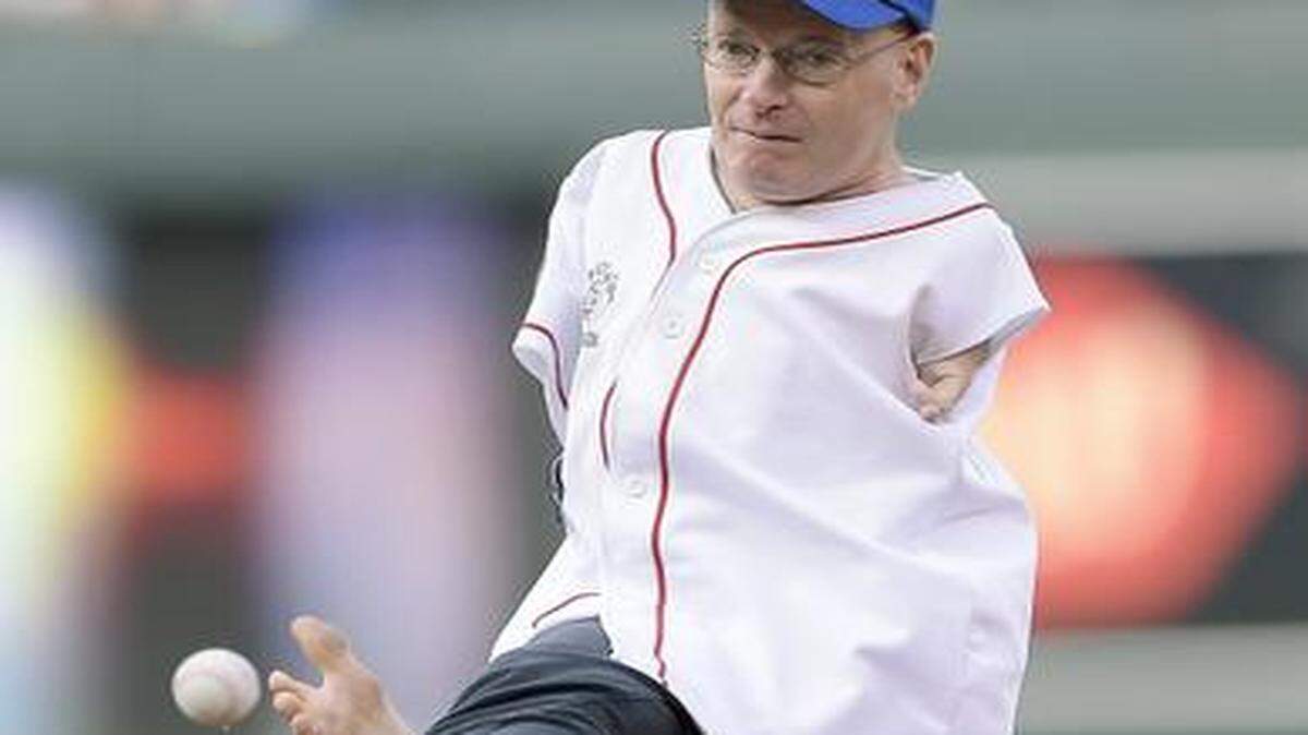 
Tom Willis of San Diego, Calif., delivered the first pitch before Thursday’s game at Kauffman Stadium.
