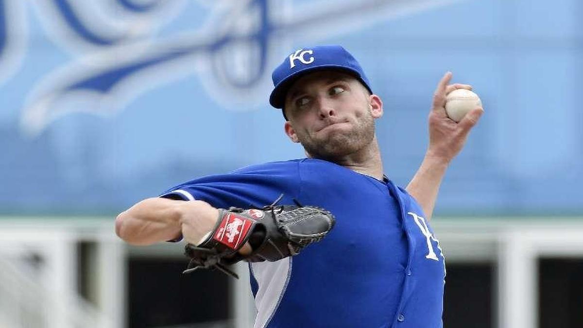
Danny Duffy got only four pitches in during his second rehabilitation start with Class AAA Omaha before the game was delayed by rain.
