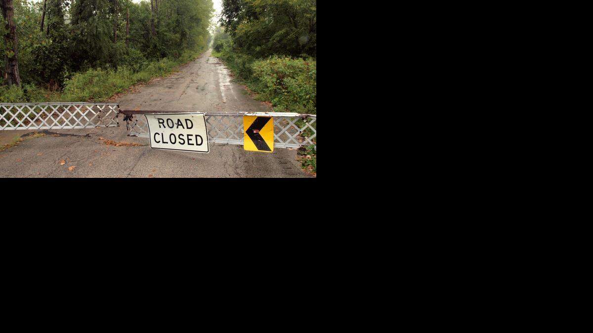 The surviving stretch of Old 210 isn’t long. It runs parallel to the new highway to the north and a train track just south. Its 45-mph speed limit, pervasive silence and the absence of other humans are appealing. Beyond a rusted one-lane bridge is a gate with a warning sign that says “Road Closed.” It’s tantalizing to see the old road ahead and not be able to drive on it.